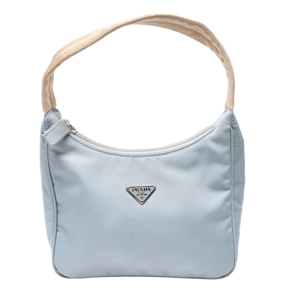 Prada 21st Century Re-Edition 2000 Nylon Light Blue Mini Shoulder Bag EUC